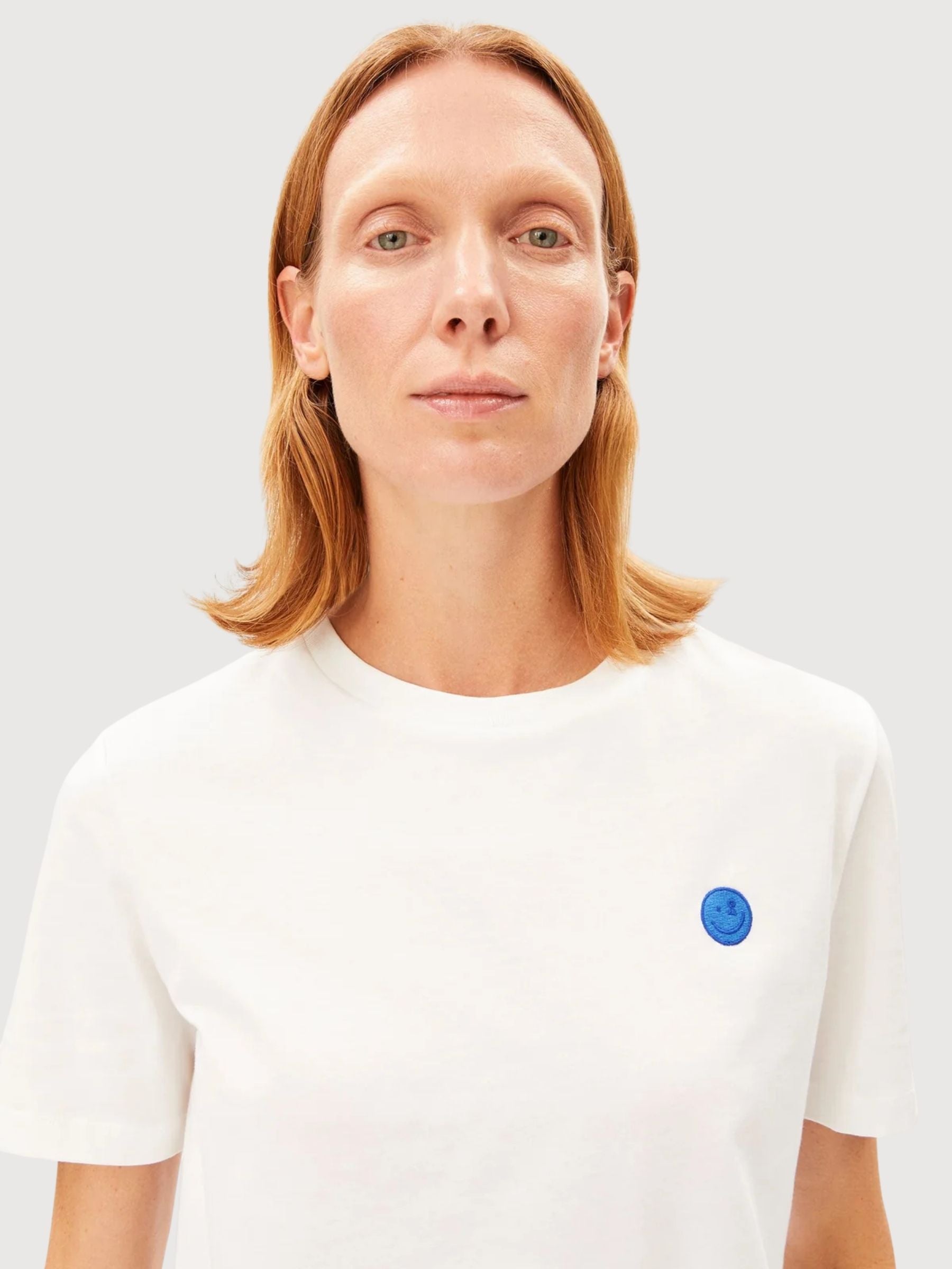 T-Shirt Lualaa Embro Woman White | Armedangels