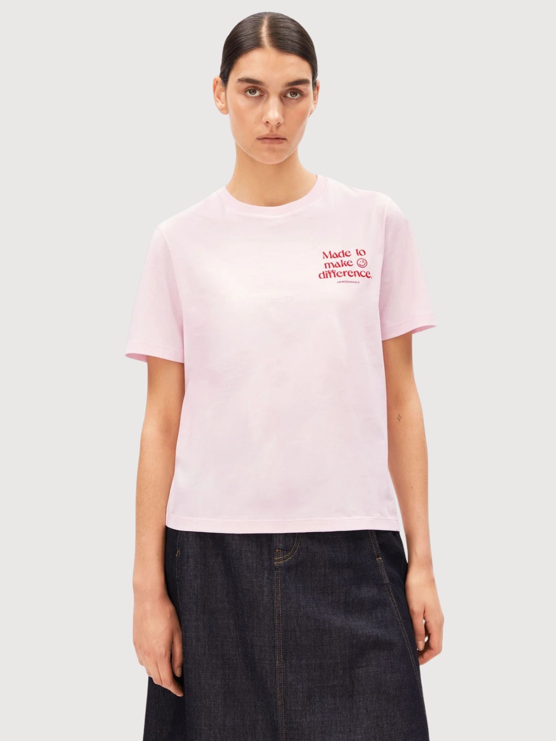 Maglietta Lualaa Embro Pink Mist | Armedangels