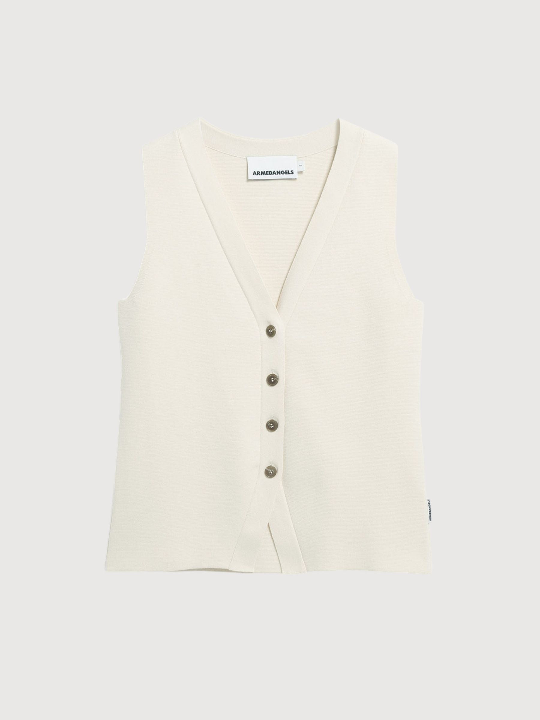 GILET IN MAGLIA COMPATTO CON BOTTONI | ARMEDANGELS