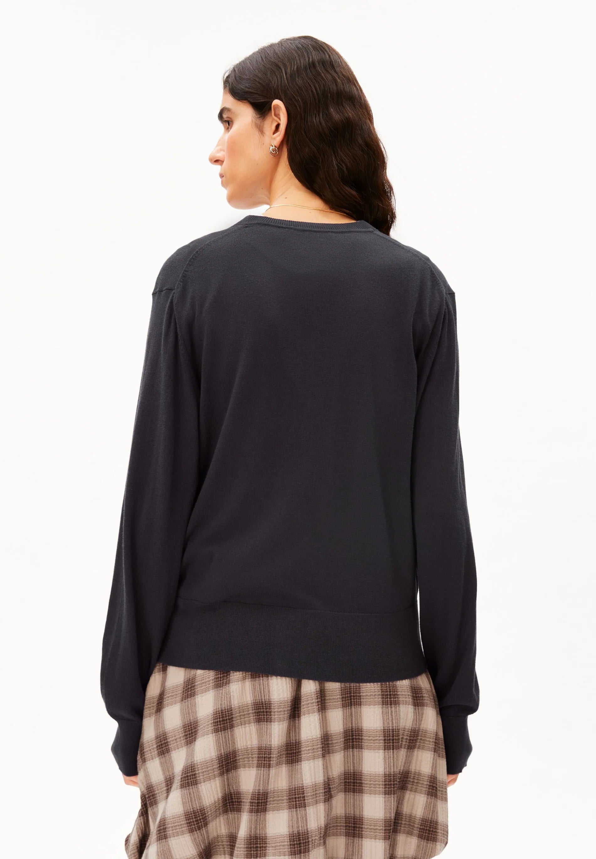 Fine Knit Cardigan Dark Steel | ARMEDANGELS