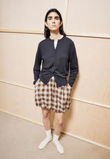 Fine Knit Cardigan Dark Steel | ARMEDANGELS