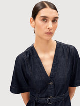 Dress Belted Denim Midi | Armedangels