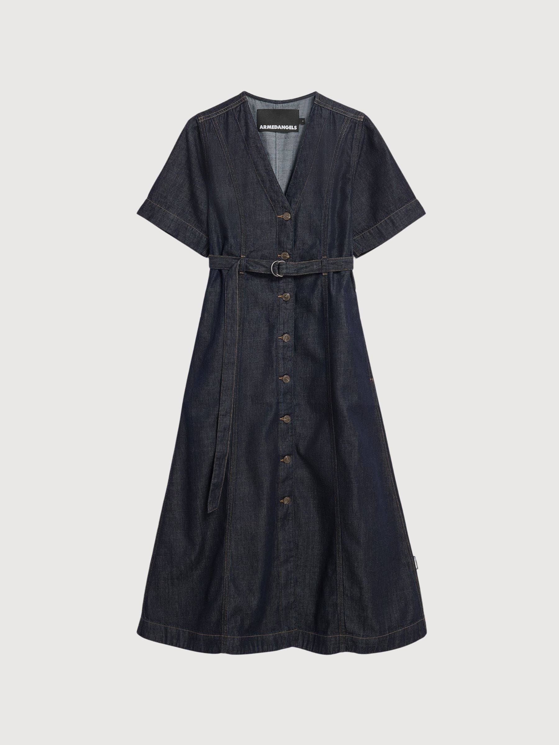 Dress Belted Denim Midi | Armedangels