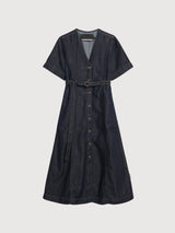Dress Belted Denim Midi | Armedangels