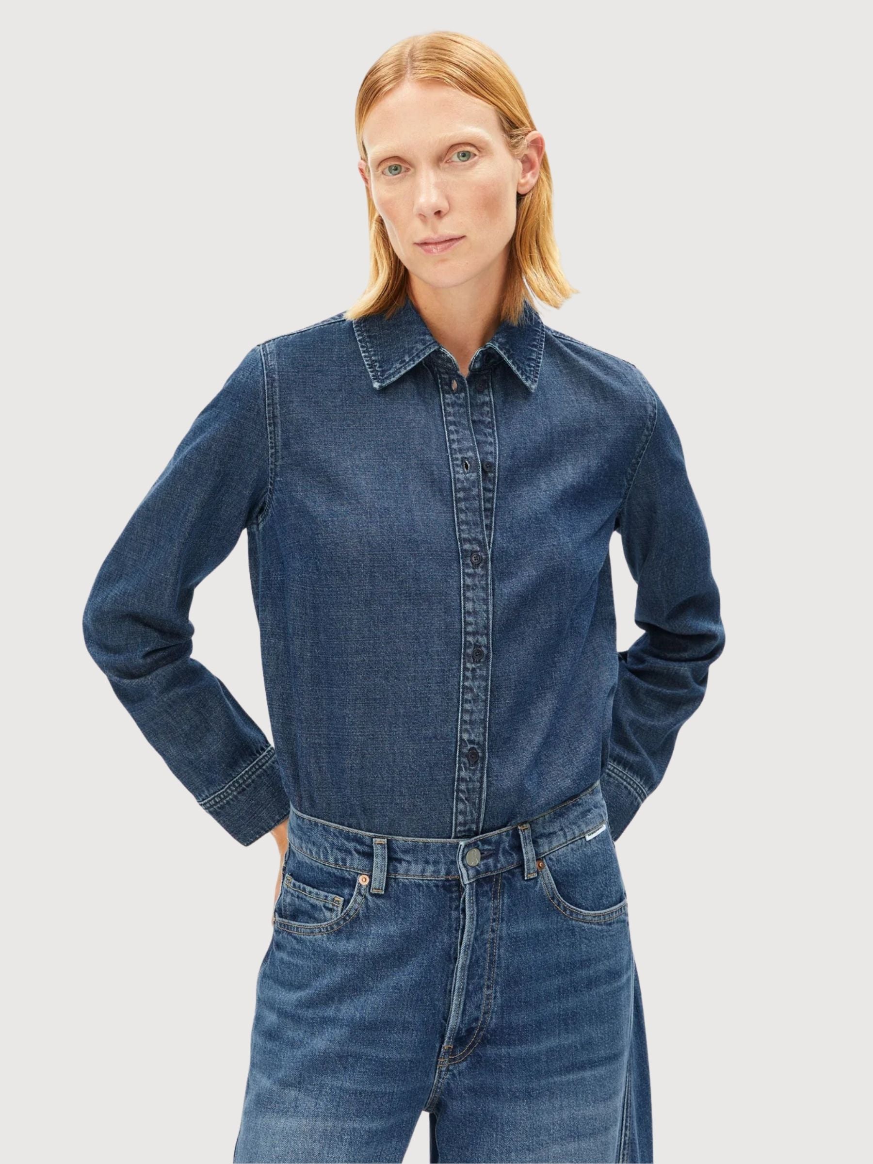 Denim Blouse Aurelaa Eau | Armedangels