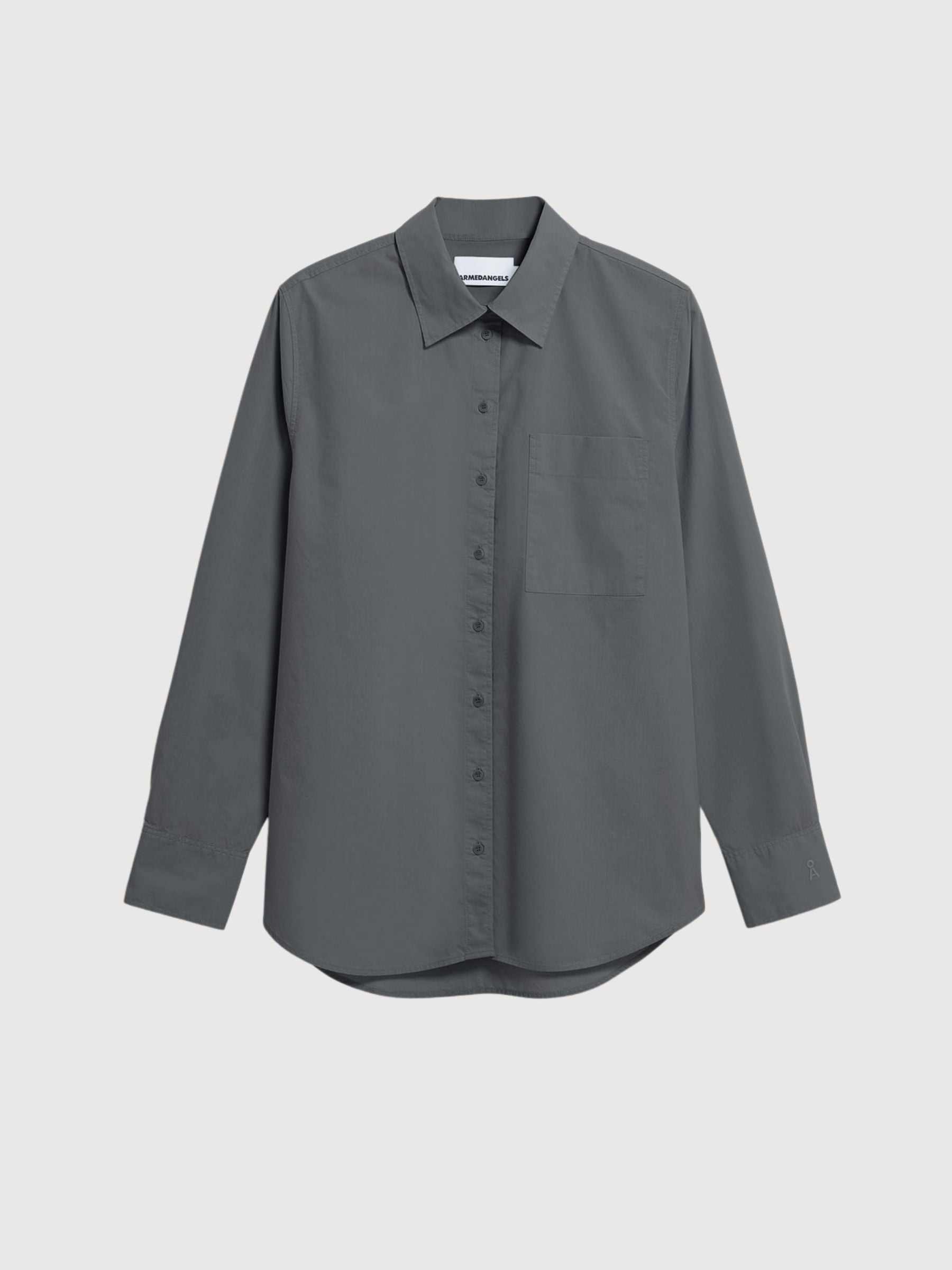 Camicia ampia in popeline Space Steel | Armedangels