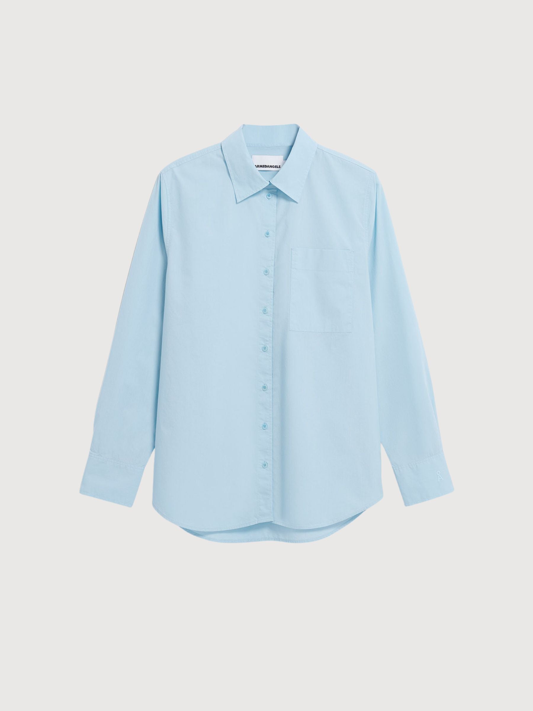 Camicia morbida in popeline Blue Glow | Armedangels