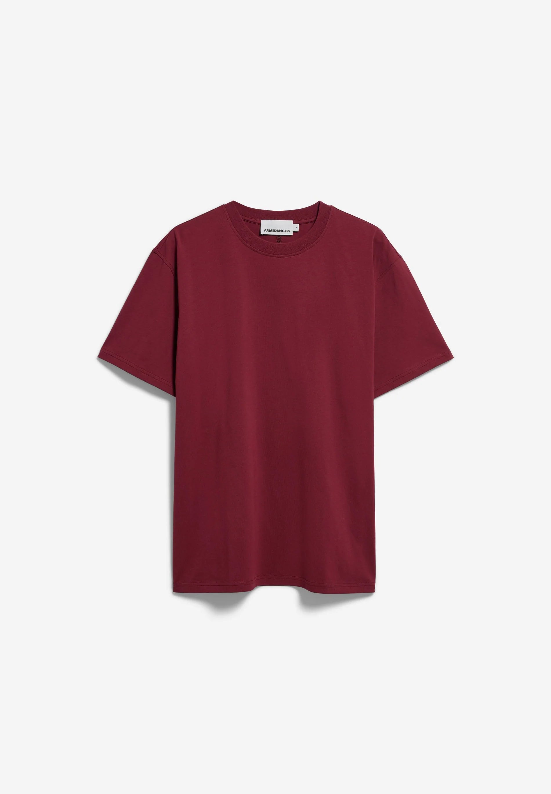 Maarkos Mid Weight T-Shirt Velvet Red | ARMEDANGELS