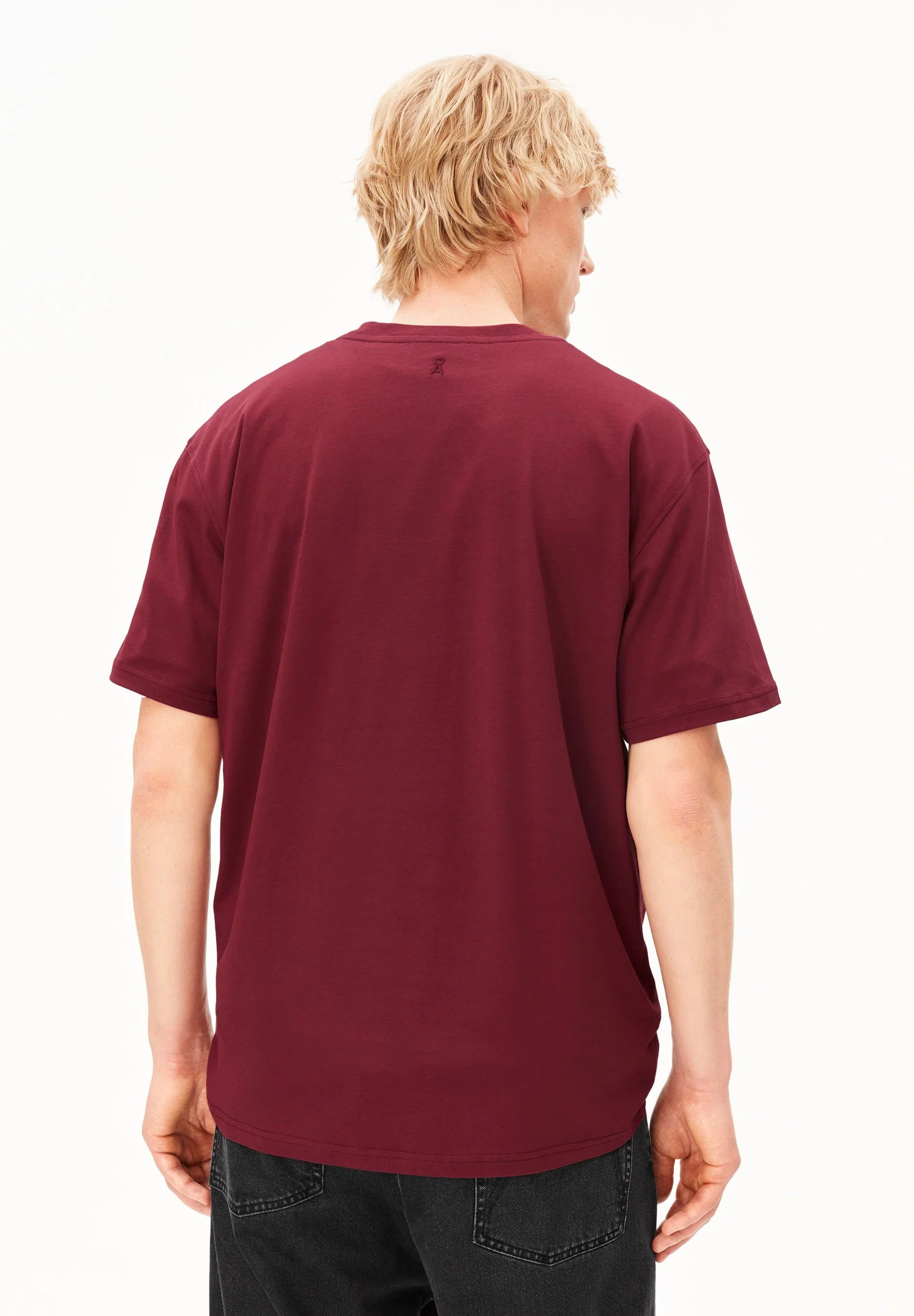 Maarkos Mid Weight T-Shirt Velvet Red | ARMEDANGELS