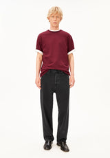 Maarkos Mid Weight T-Shirt Velvet Red | ARMEDANGELS