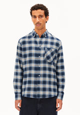 Check Longsleeve Shirt Tinted Navy | ARMEDANGELS