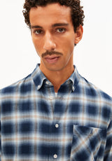 Check Longsleeve Shirt Tinted Navy | ARMEDANGELS