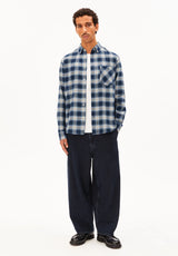 Check Longsleeve Shirt Tinted Navy | ARMEDANGELS