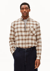 Cotton Check Longsleeve Shirt Honey Reed | ARMEDANGELS