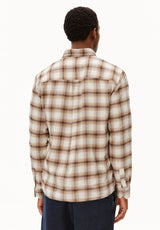 Cotton Check Longsleeve Shirt Honey Reed | ARMEDANGELS
