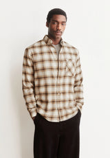 Cotton Check Longsleeve Shirt Honey Reed | ARMEDANGELS
