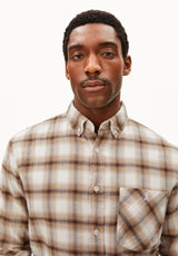 Cotton Check Longsleeve Shirt Honey Reed | ARMEDANGELS