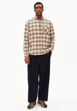 Cotton Check Longsleeve Shirt Honey Reed | ARMEDANGELS