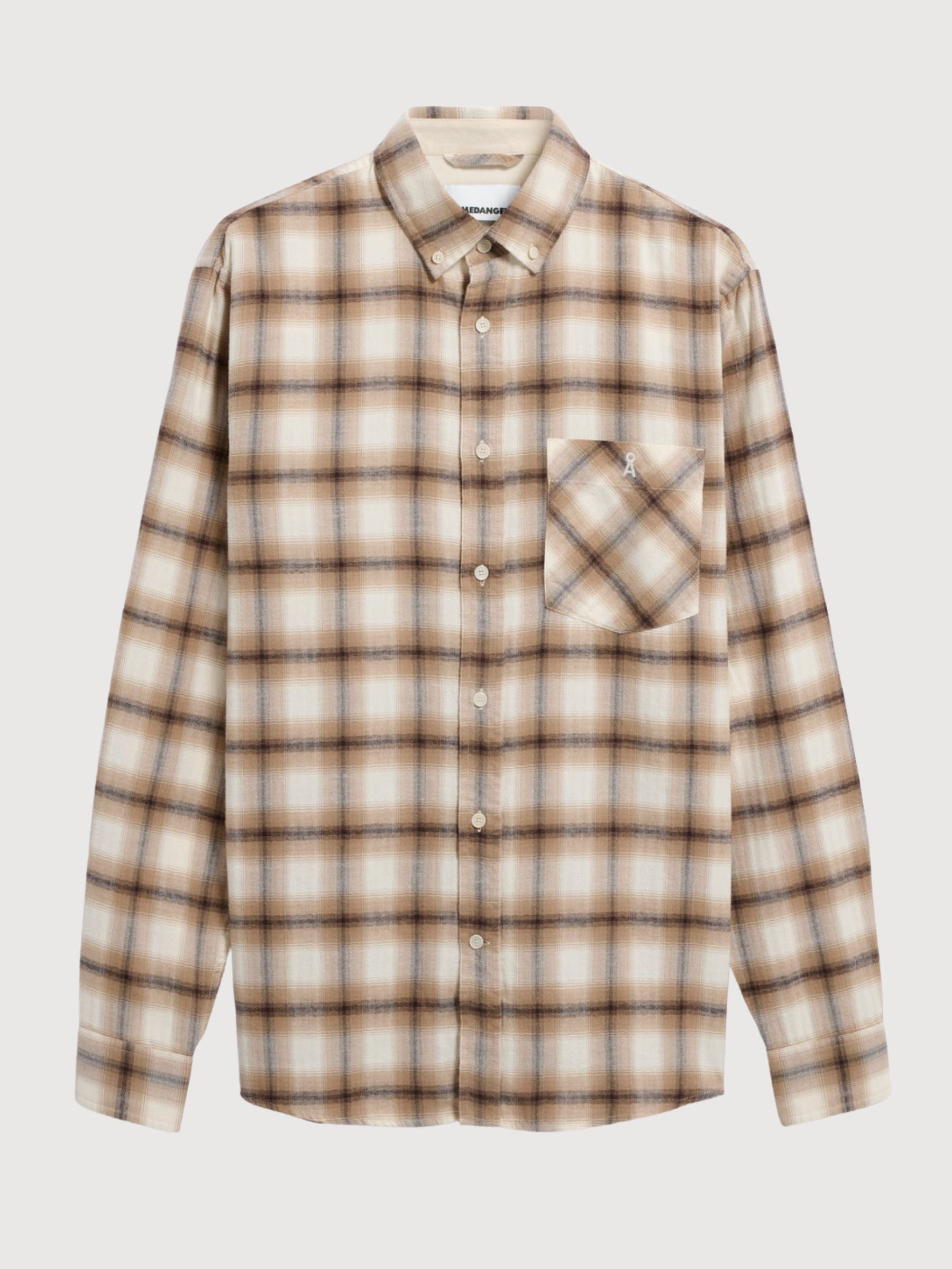 Cotton Check Longsleeve Shirt Honey Reed | ARMEDANGELS