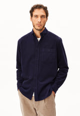 Corduroy Longsleeve Shirt Tinted Navy | ARMEDANGELS