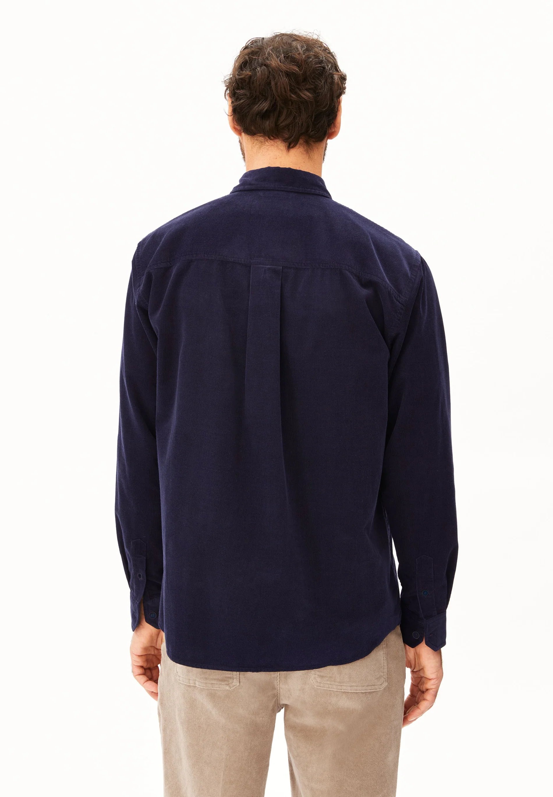 Corduroy Longsleeve Shirt Tinted Navy | ARMEDANGELS