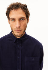 Corduroy Longsleeve Shirt Tinted Navy | ARMEDANGELS