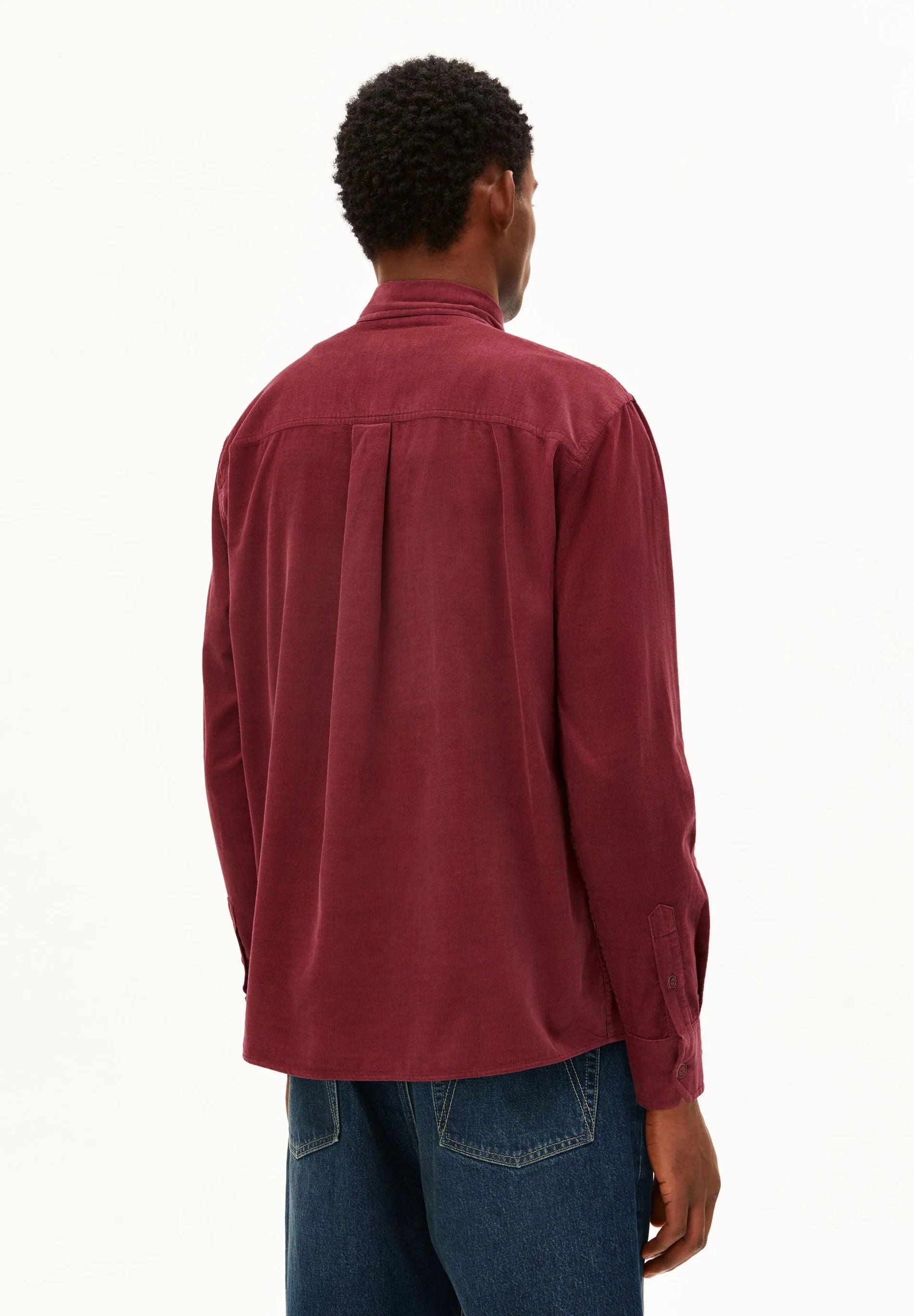 Corduroy Longsleeve Shirt Velvet Red | ARMEDANGELS