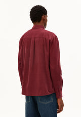 Corduroy Longsleeve Shirt Velvet Red | ARMEDANGELS