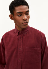 Corduroy Longsleeve Shirt Velvet Red | ARMEDANGELS