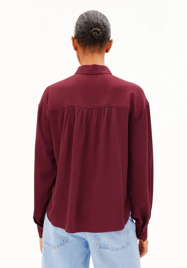 Efinaraa Ecovero Blouse Velvet Red | ARMEDANGELS