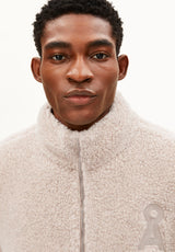 Wool Blend Fleece Jacket Honey Melange | ARMEDANGELS