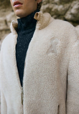 Wool Blend Fleece Jacket Honey Melange | ARMEDANGELS