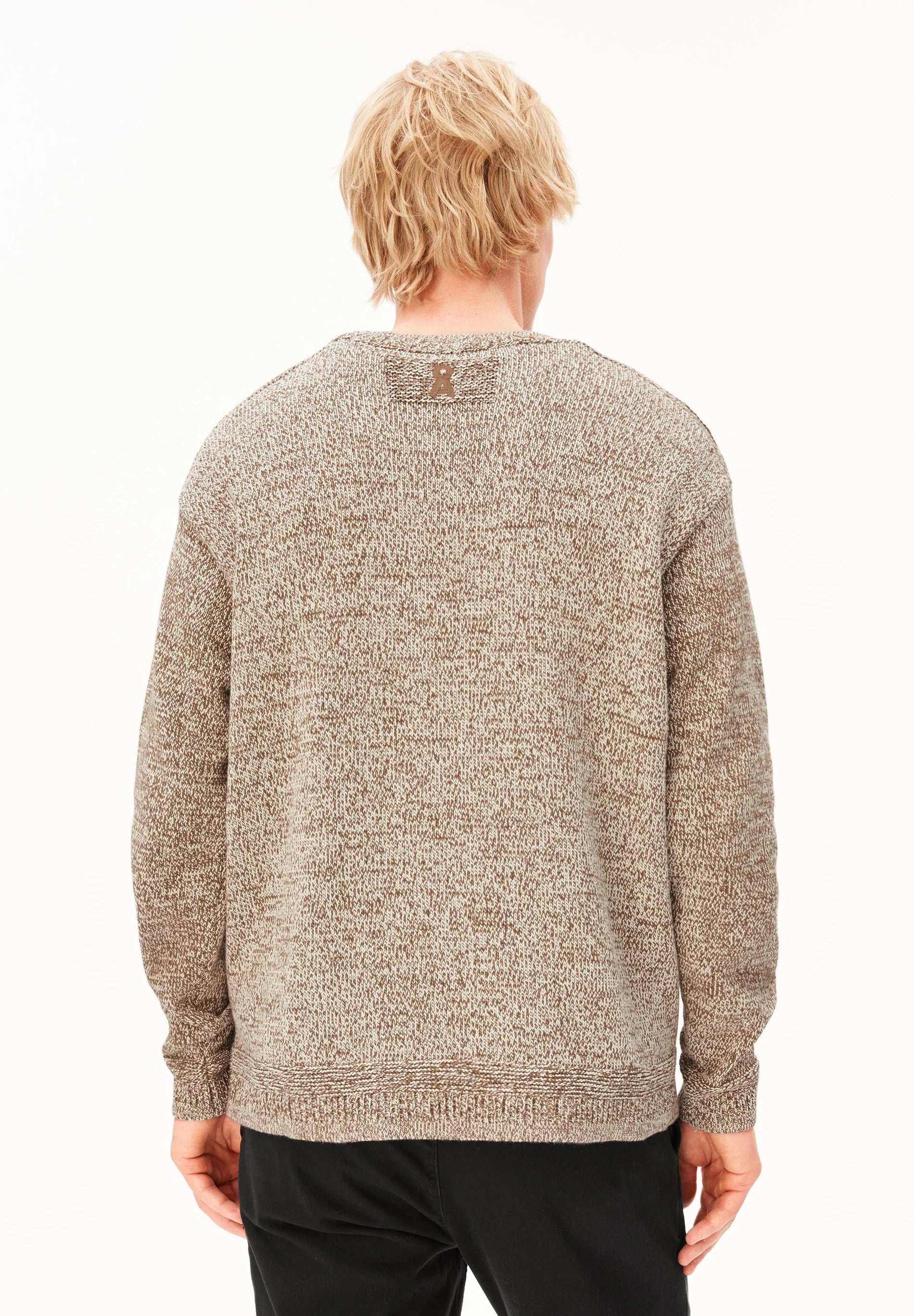 Mouline Knit Sweater Ambrewood Oatmilk | ARMEDANGELS