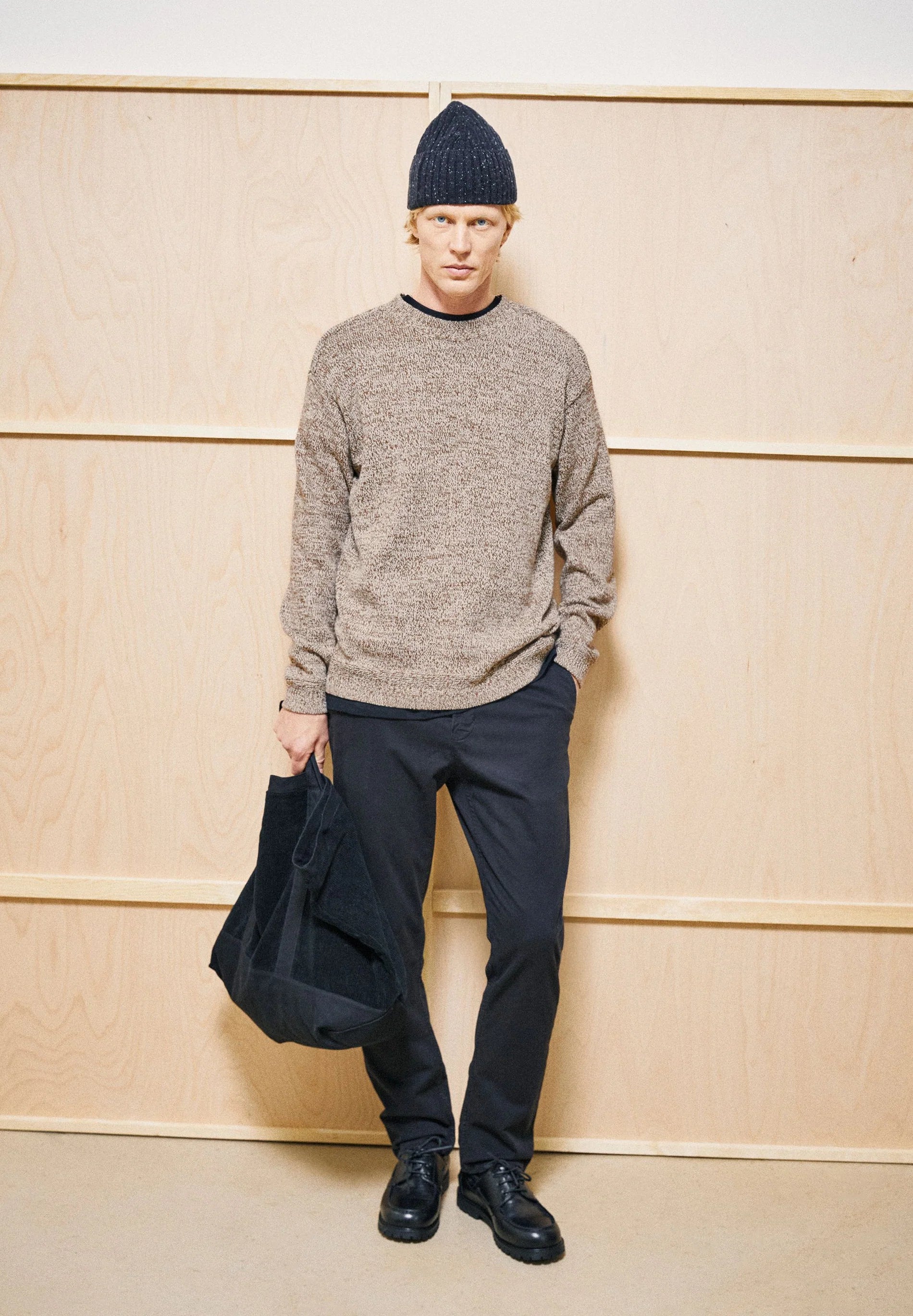 Mouline Knit Sweater Ambrewood Oatmilk | ARMEDANGELS