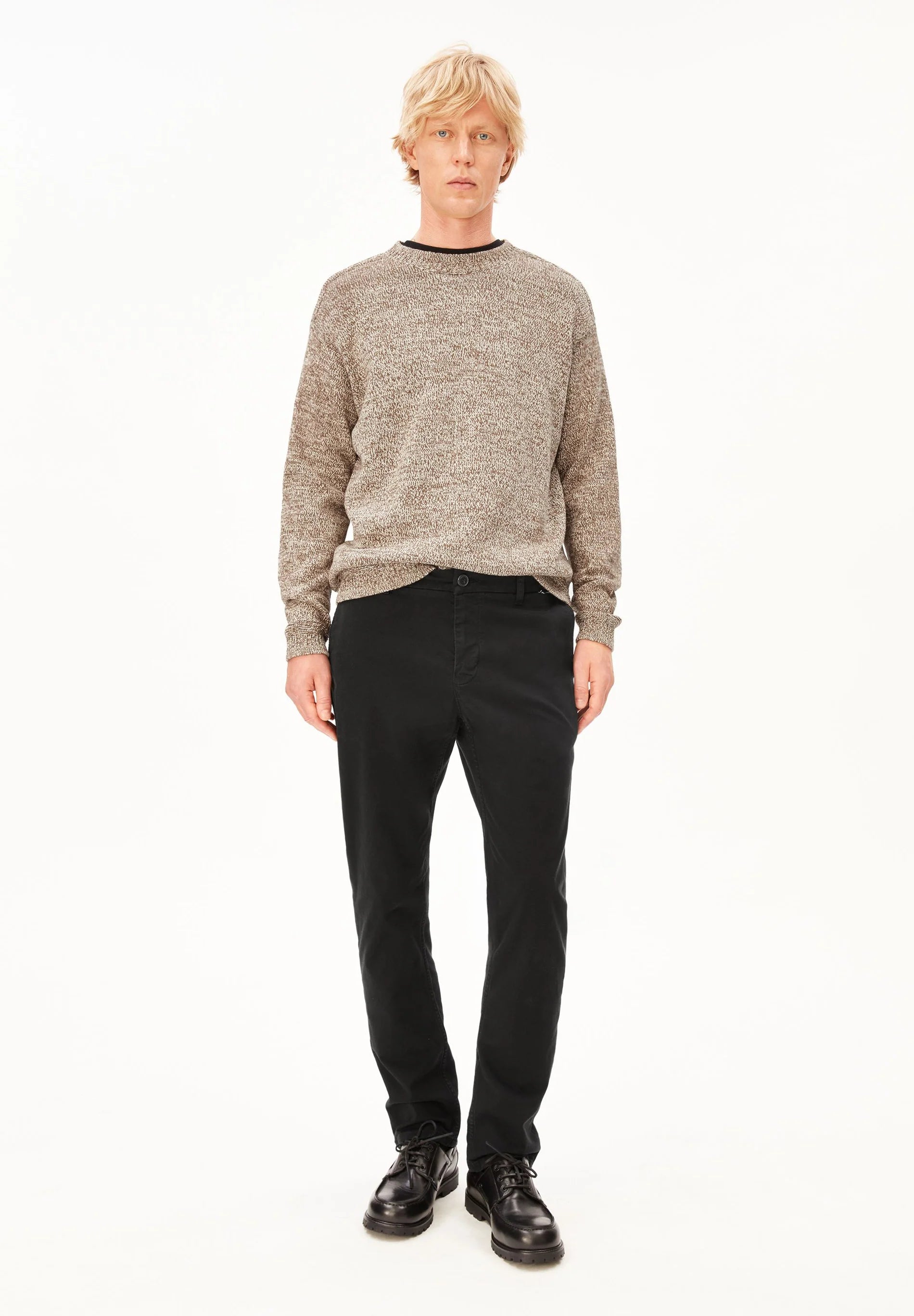 Mouline Knit Sweater Ambrewood Oatmilk | ARMEDANGELS