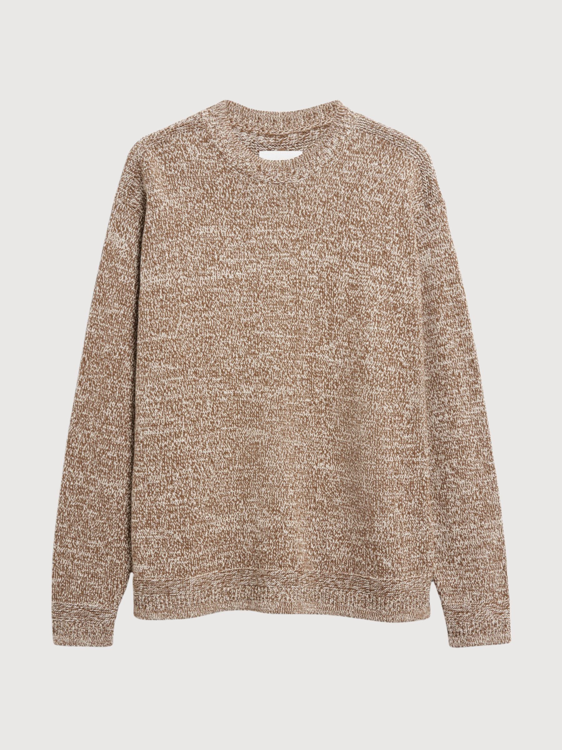 Mouline Knit Sweater Ambrewood Oatmilk | ARMEDANGELS