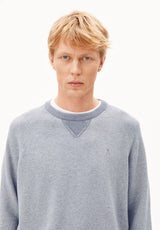 Cotton Knit Sweater Silver Melange | ARMEDANGELS
