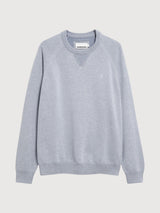 Cotton Knit Sweater Silver Melange | ARMEDANGELS