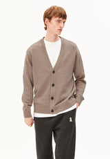 Mouline Knit Cardigan Amberwood Oatmilk | ARMEDANGELS