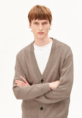 Mouline Knit Cardigan Amberwood Oatmilk | ARMEDANGELS