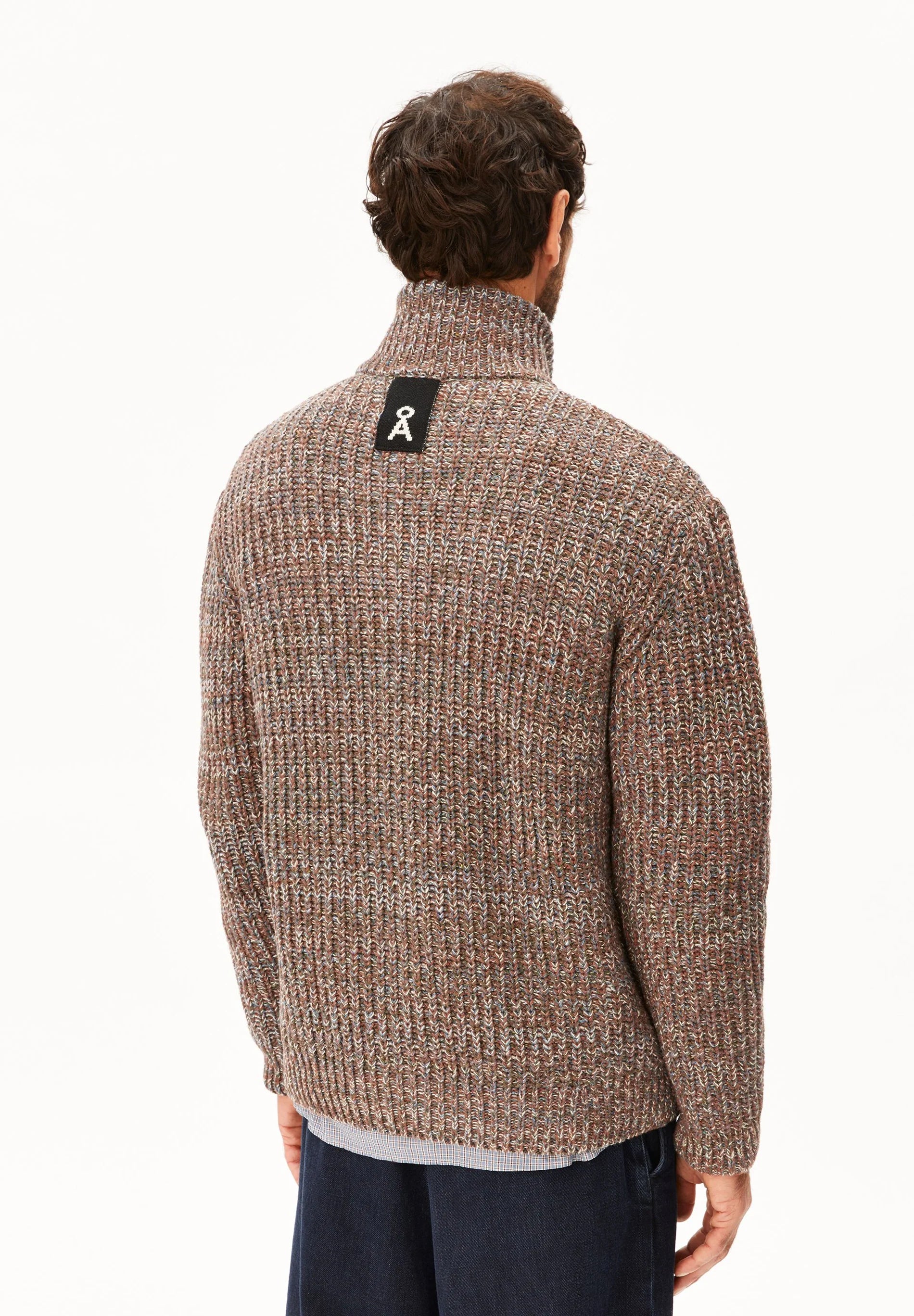 Mouline Knit Jacket Earthshade Tweed Dusty Moon Tweed | ARMEDANGELS
