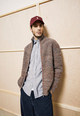 Mouline Knit Jacket Earthshade Tweed Dusty Moon Tweed | ARMEDANGELS