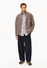 Mouline Knit Jacket Earthshade Tweed Dusty Moon Tweed | ARMEDANGELS
