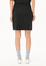 Cotton Wool Mini Knit Skirt Steel Melange | ARMEDANGELS