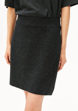 Cotton Wool Mini Knit Skirt Steel Melange | ARMEDANGELS