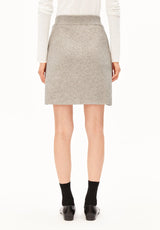 Cotton Wool Mini Knit Skirt Dark Honey Melange | ARMEDANGELS