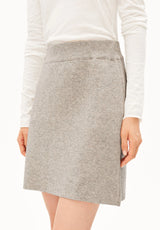 Cotton Wool Mini Knit Skirt Dark Honey Melange | ARMEDANGELS