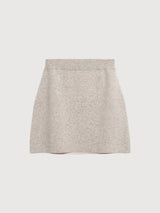 Cotton Wool Mini Knit Skirt Dark Honey Melange | ARMEDANGELS