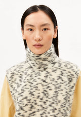 Mohair Blend Dots Knit Vest Oatmilk Black | ARMEDANGELS