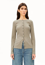 Rib Button Longsleeve Light Sage | ARMEDANGELS